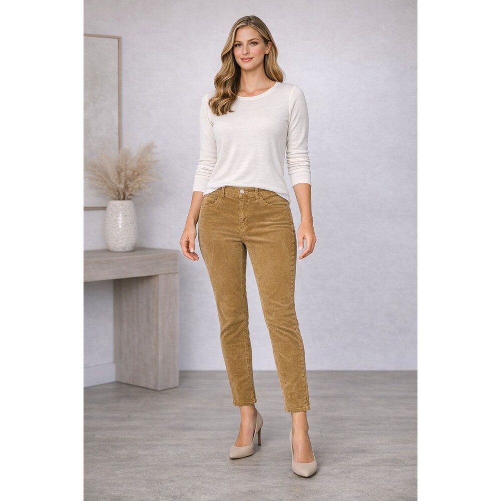 ANTHROPOLOGIE PILCRO Slim Boyfriend Crop 31 Corduroy Pants Jeans Women’s Mustard